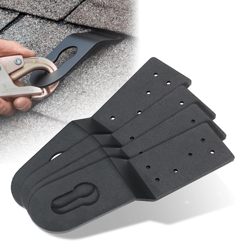 GGTE Permanent Roof Anchors, Aluminum Alloy roof anchors for fall protection Roofing Anchor Hitch Clip Connects To Wood Surfaces 4-Pack - Image 1